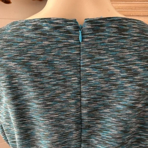 Calvin Klein Textured Teal Sleeveless Midi Dress size 14 - Picture 9 of 9